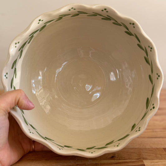 Spring Leaf Serving Bowl