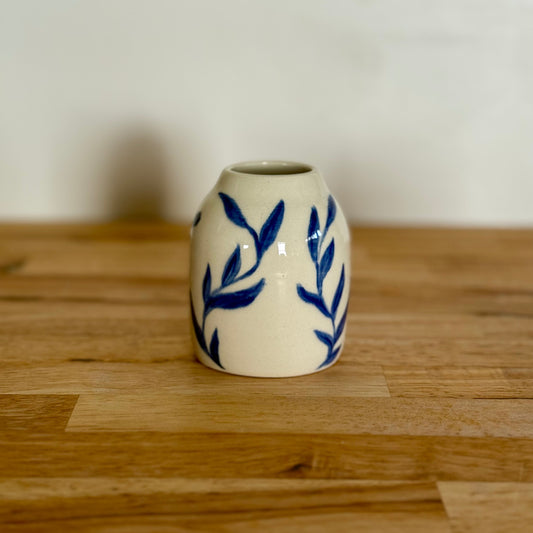 Blue and White Bud Vase