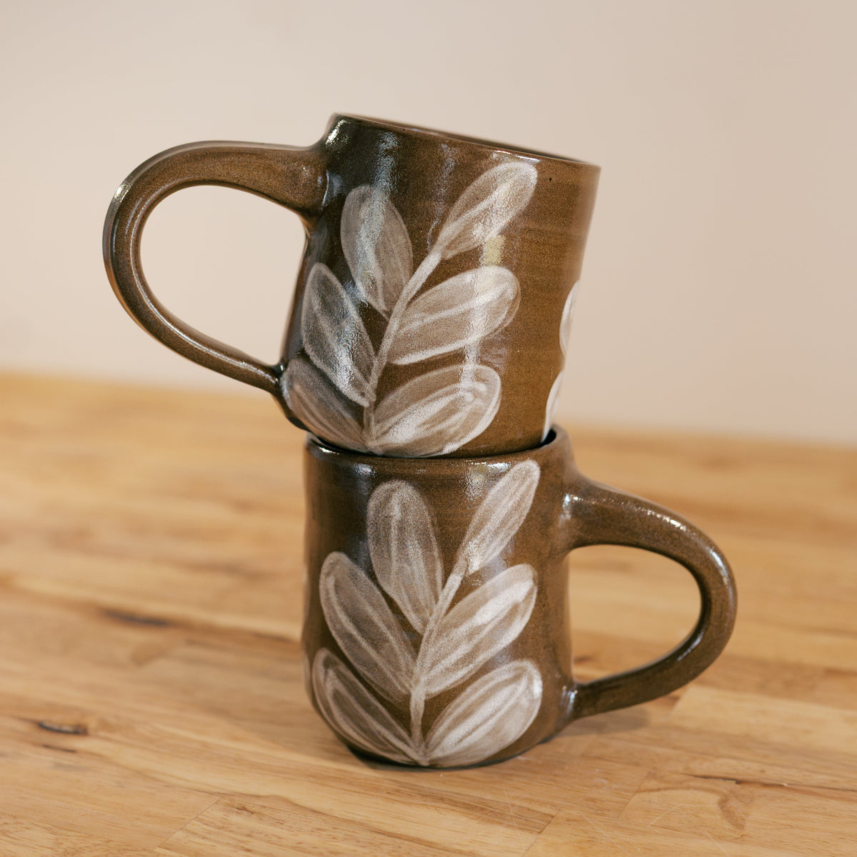 Brown and White Mug