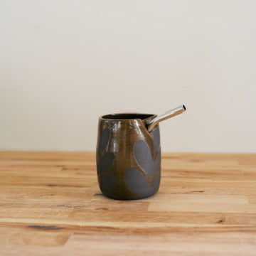 Brown Leaf Straw Cup