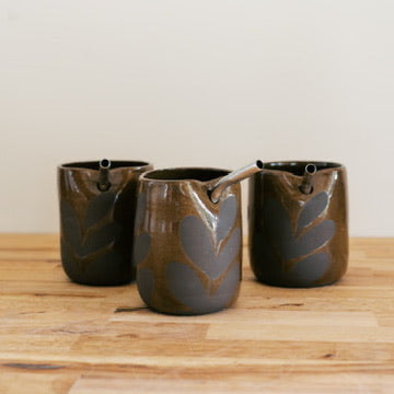 Brown Leaf Straw Cup