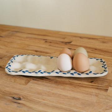 Blue Leaf Dozen Egg Tray