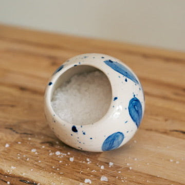 Blue Leaf Salt Cellar