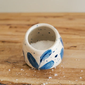 Blue Leaf Salt Cellar
