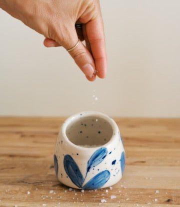 Blue Leaf Salt Cellar
