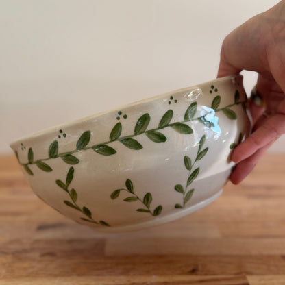 Spring Leaf Serving Bowl
