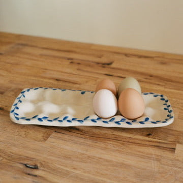 Blue Leaf Dozen Egg Tray