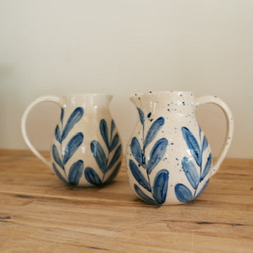 Blue Leaf Pitcher