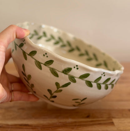 Spring Leaf Serving Bowl