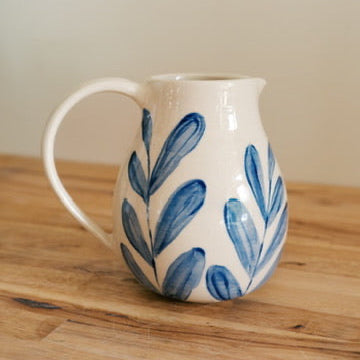 Blue Leaf Pitcher