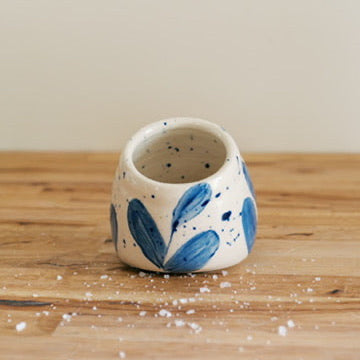 Blue Leaf Salt Cellar