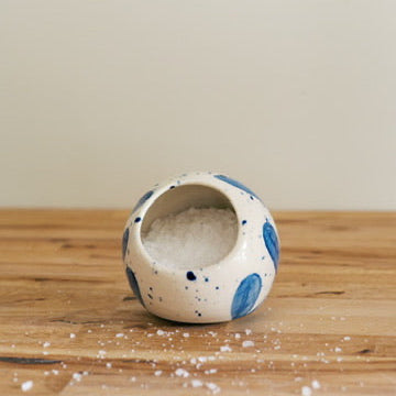 Blue Leaf Salt Cellar