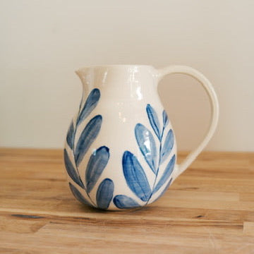 Blue Leaf Pitcher