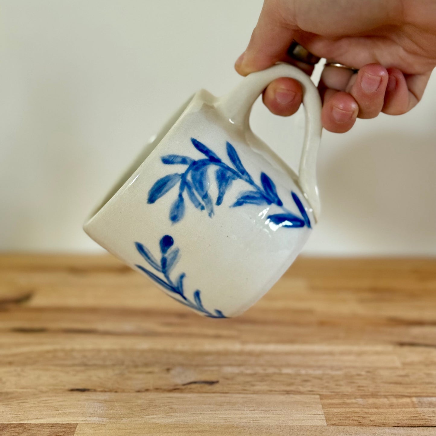 Blue Leaf Mug