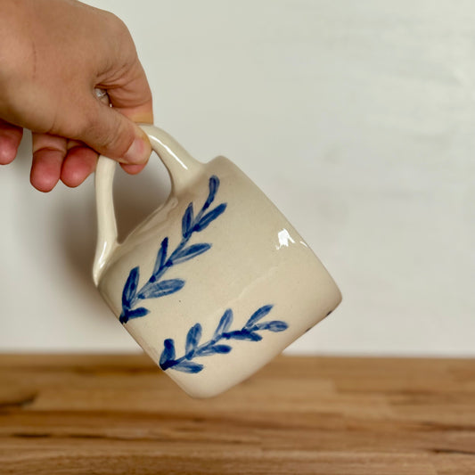 Blue Leaf Mug