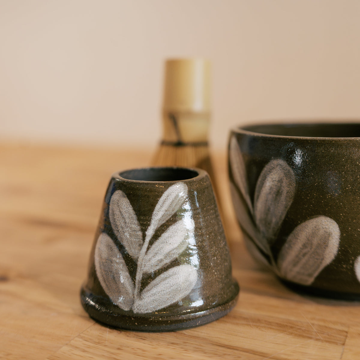 Brown and White Matcha Set