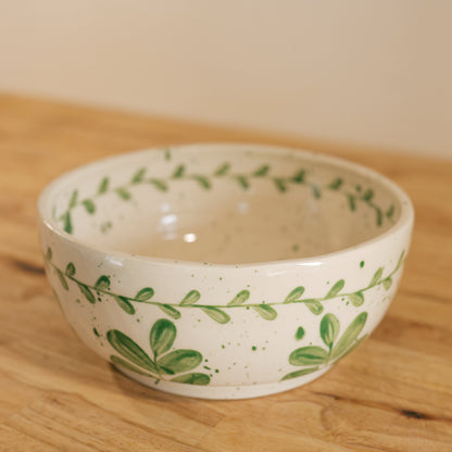 Green Leaf Serving Bowl