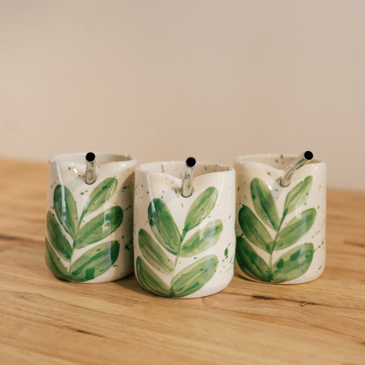 Green Leaf Straw Cup
