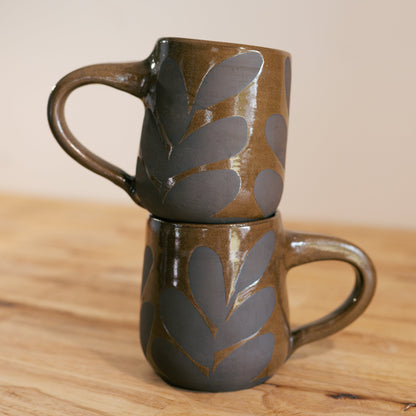Brown Leaf Mug