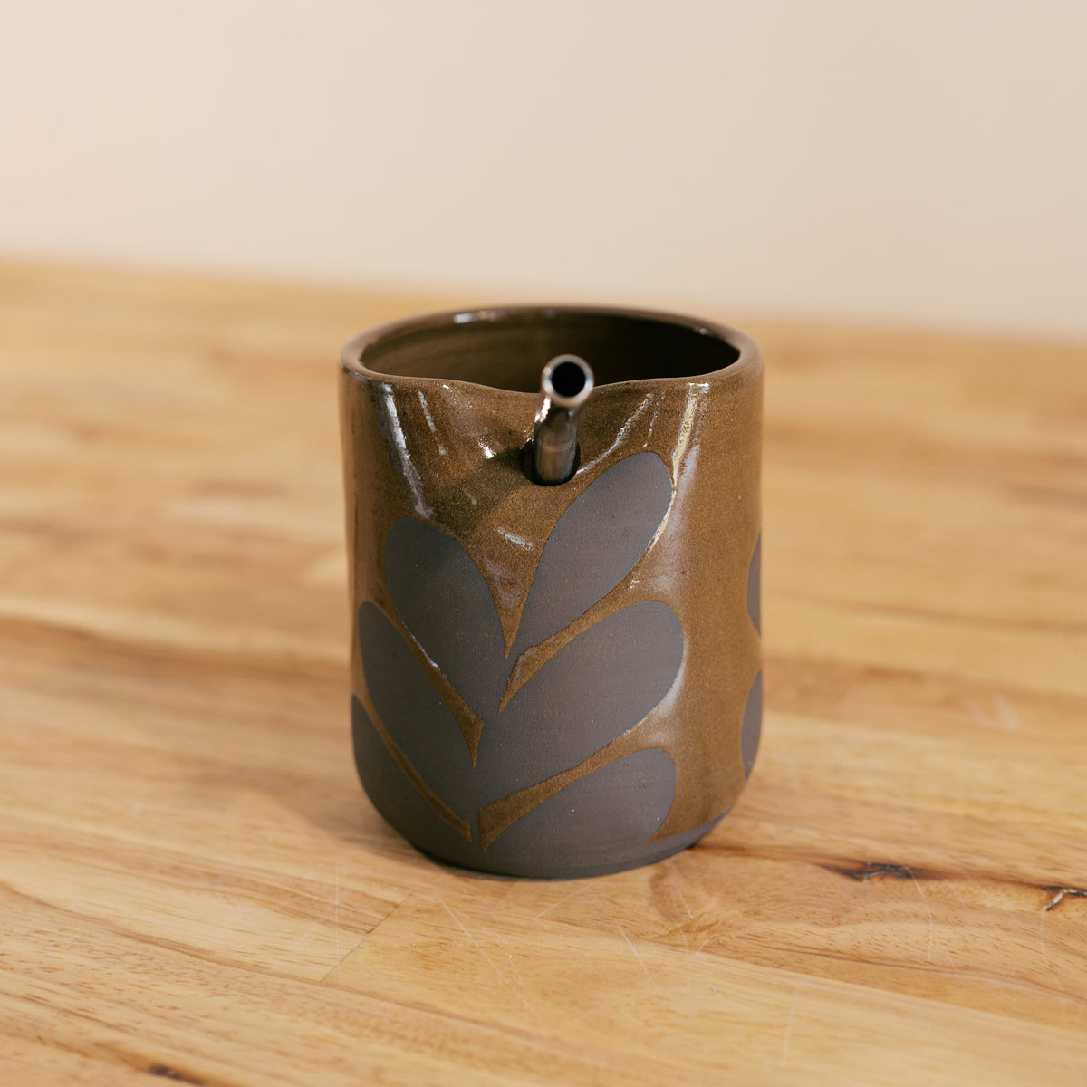 Brown Leaf Straw Cup
