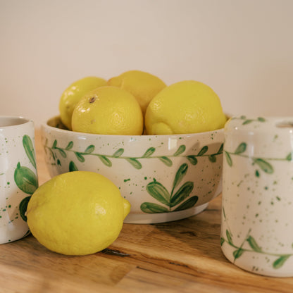 Green Leaf Serving Bowl
