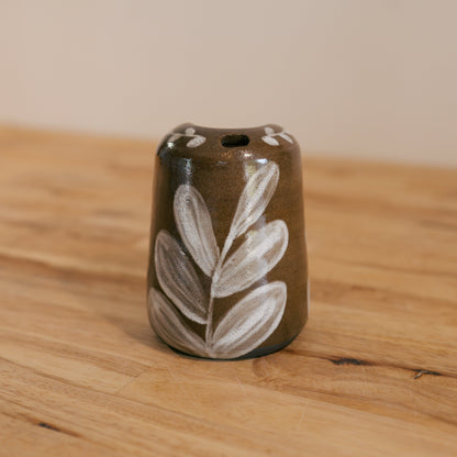 Brown and White Travel Mug