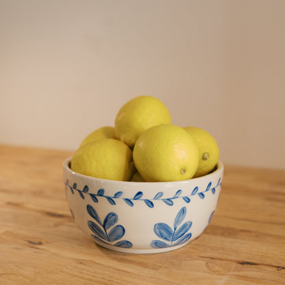 Blue Leaf Serving Bowl