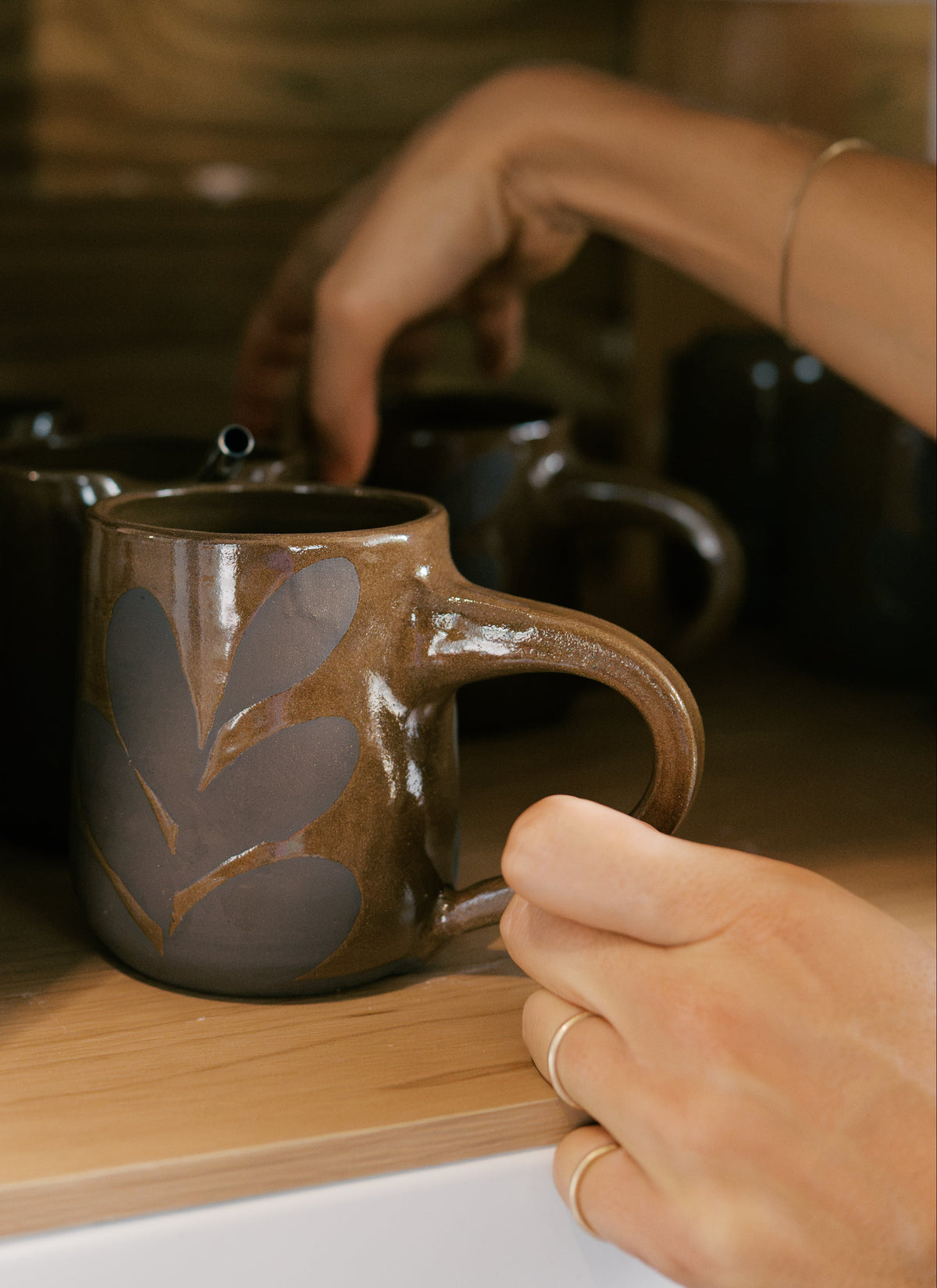 Brown Leaf Mug