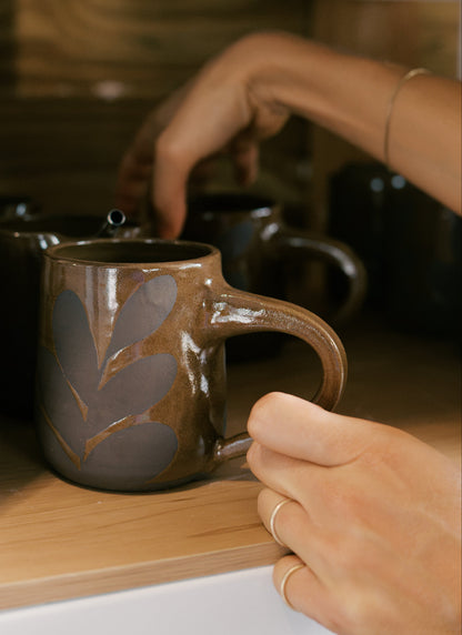 Brown Leaf Mug