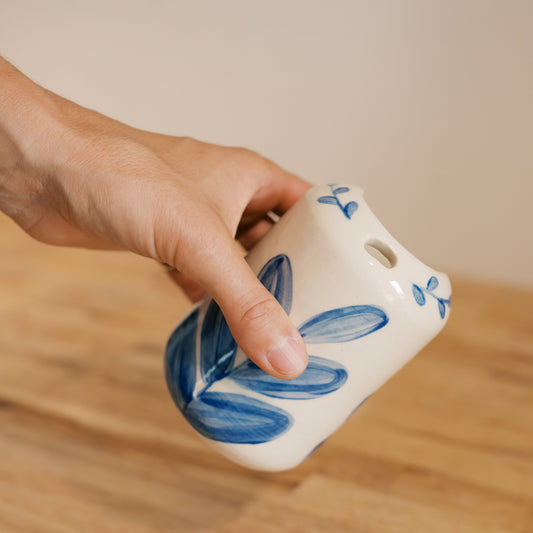 Blue Leaf Travel Mug