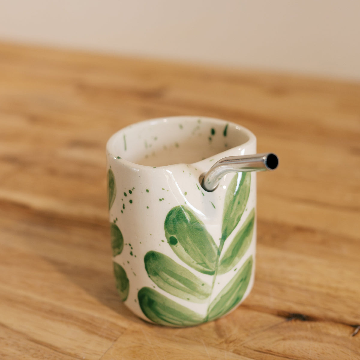 Green Leaf Straw Cup