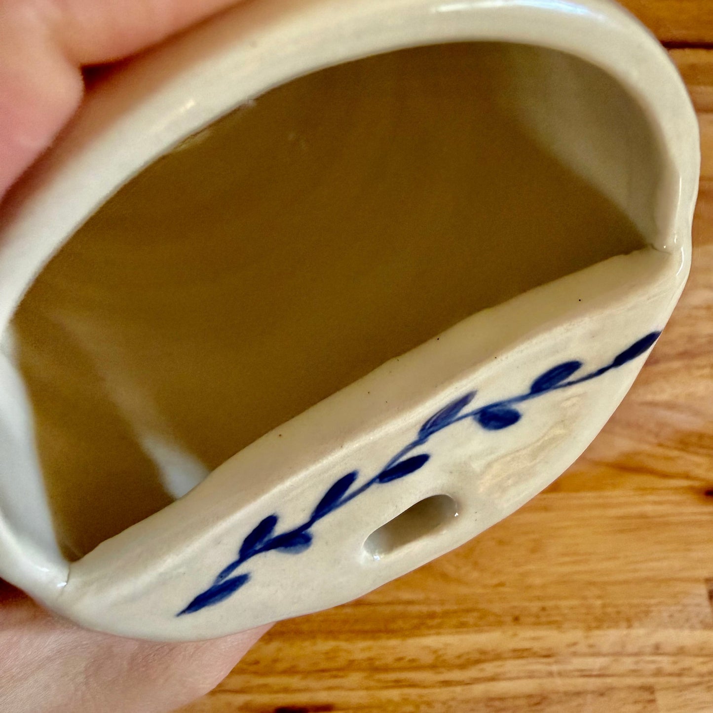 Blue leaf travel cup